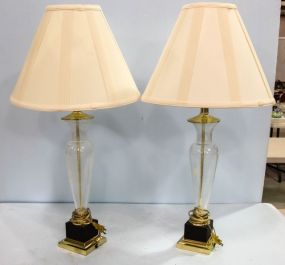 Pair of Glass Decor Lamps 