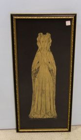 Lady Bernard Brass Rubbing Picture 