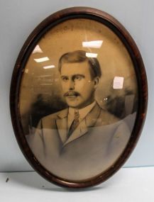 Victorian Faux Grain Frame with Photo of Gentleman