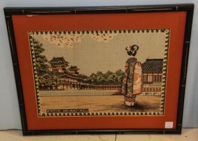 Kyoto Heianjingu Oriental Scene Needlepoint 