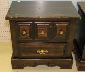 Pine Two Drawer End Table