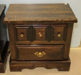 Pine Two Drawer End Table