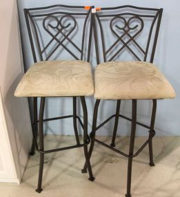 Pair of Iron Bar Stools