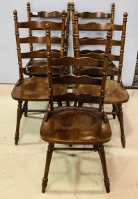 Five Ladder Back Dining Chairs