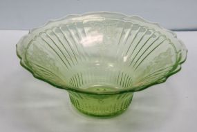 Green Depression Glass Bowl