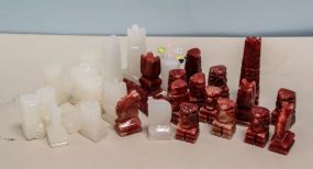 32 Glass Chess Figures