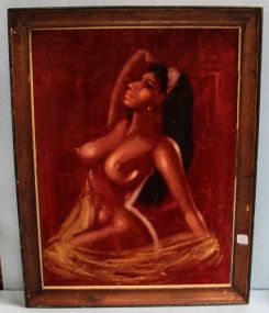 Painting of Nude on Velvet