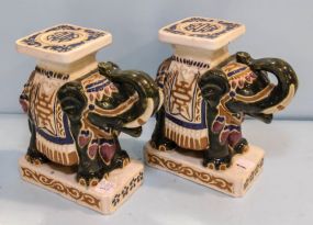 Pair of Ceramic Elephants