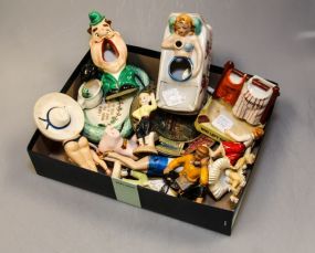 Group of Various Figurines & Ashtrays 