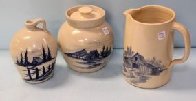 Three P.R. Storie Pottery Pieces