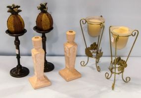 Three Pairs of Various Candlesticks 