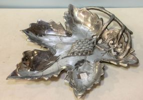 Large Aluminum Grape Leaf Tray