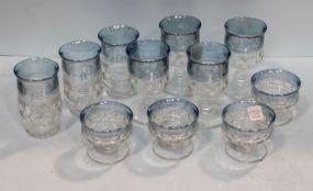 Eleven Blue Coin Spot Glasses