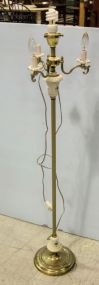 Porcelain and Metal Floor Lamp