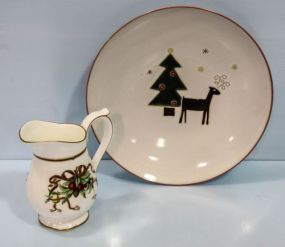 Tiffany & Company Holiday Pitcher & Christmas Charger