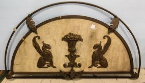 Decorative Metal and Wood Wall Plaque