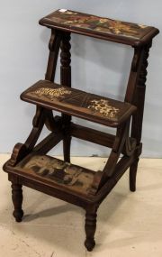 Carved and Painted Step Stool
