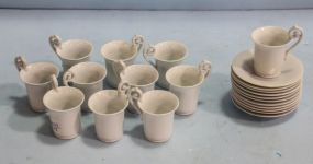 Group of Eleven Demitasse Cups/Saucers
