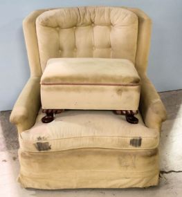 Upholstered Chair and Ottoman 