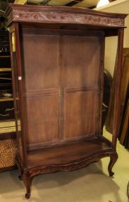 Carved Open Front Curio Cabinet 