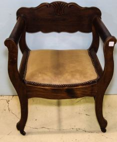 Carved Saddle Seat Chair