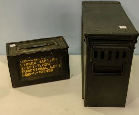 Two Metal Ammo Boxes