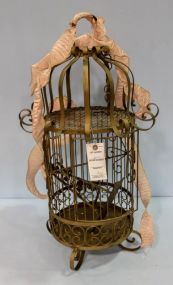 Decorative Painted Metal Bird Cage