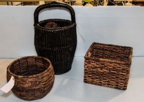 Three Wicker Baskets