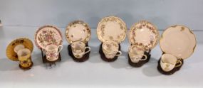 Six Hand Painted Cups and Saucers