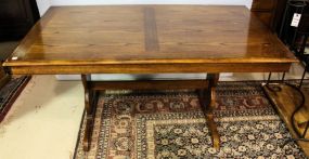 Oak Trestle Base Table