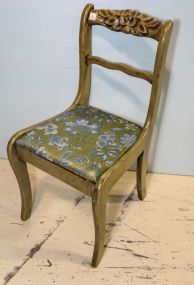 Green Rose Carved Chair
