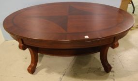 Oval Mahogany Coffee Table