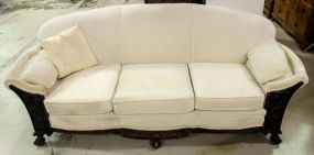 Mahogany French Queen Anne Sofa