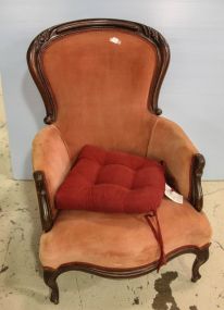 Mahogany Finger Roll Carved Victorian Chair