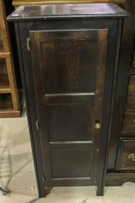 One Door Dark Pine Cabinet