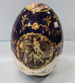 Large Porcelain Hand Painted Egg