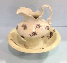 Violet Bowl and Pitcher