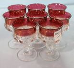 Set of Eight Thumbprint Glasses