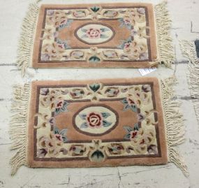 Pair of Pink Chinese Rugs