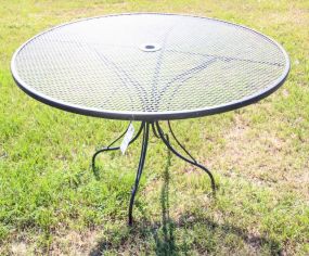 Round Wrought Iron Patio Table