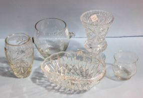 Gorham Glass Basket & Small Vases