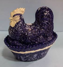 Ceramic Rooster on Nest