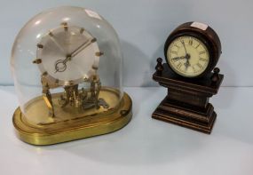 Small Battery Operated Clock & Kindo Clock Under Dome