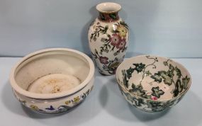 Two Porcelain Bowls & Vase