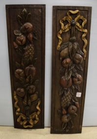 Two Carved Wood Panels
