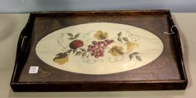 Needlepoint in Wood Tray