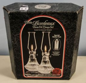 Petite Boudoir Twin Oil Lamp Set