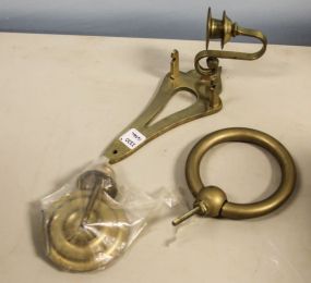 Brass Door Knocker & Wall Sconce