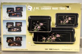 Three Piece Lacquer Tray Set