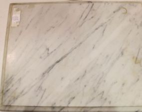 Piece of White and Grey Marble